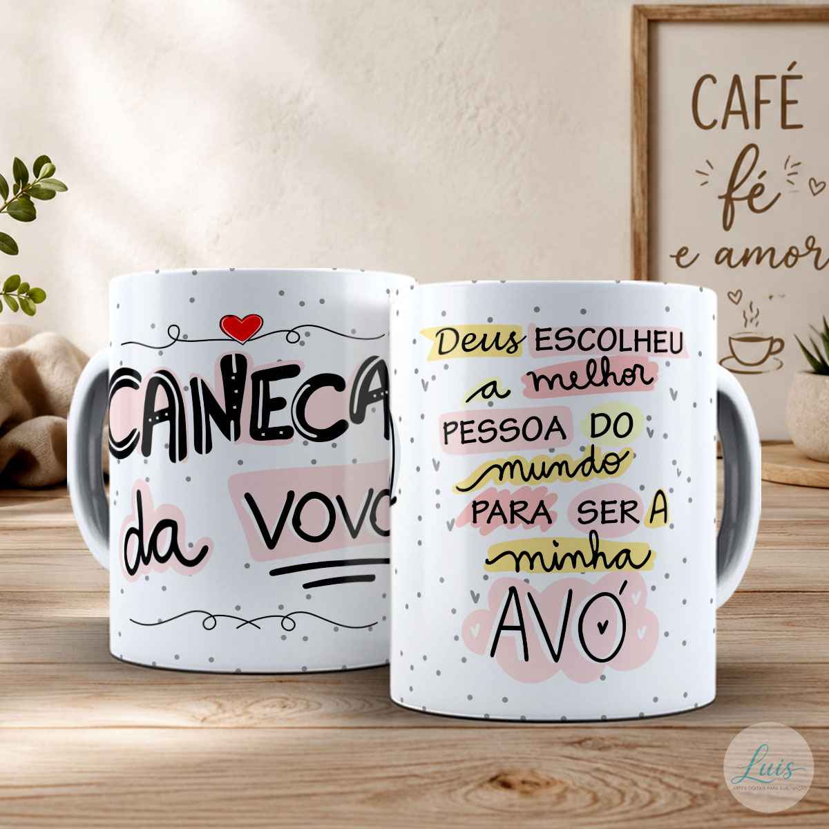 Arte Para Caneca Vovô e Vovó – Arquivo Digital Sublimação - Imagem 3