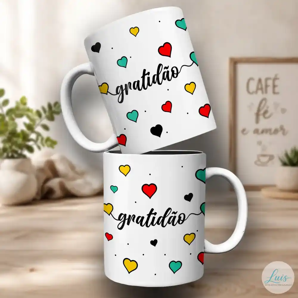 Arte para Caneca Gratidão - Arquivo Digital Sublimação - Imagem 2