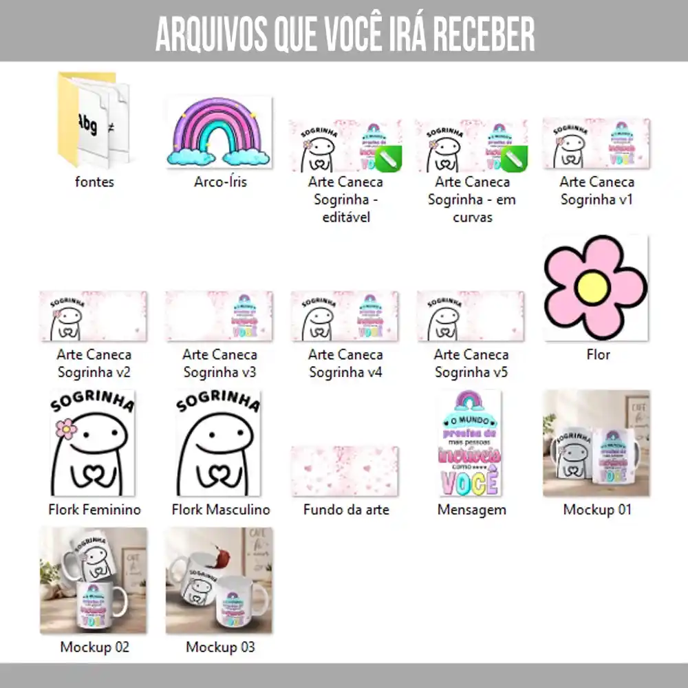 Arte Para Caneca Flork Sogrinha – Arquivo Digital Sublimação - Imagem 4