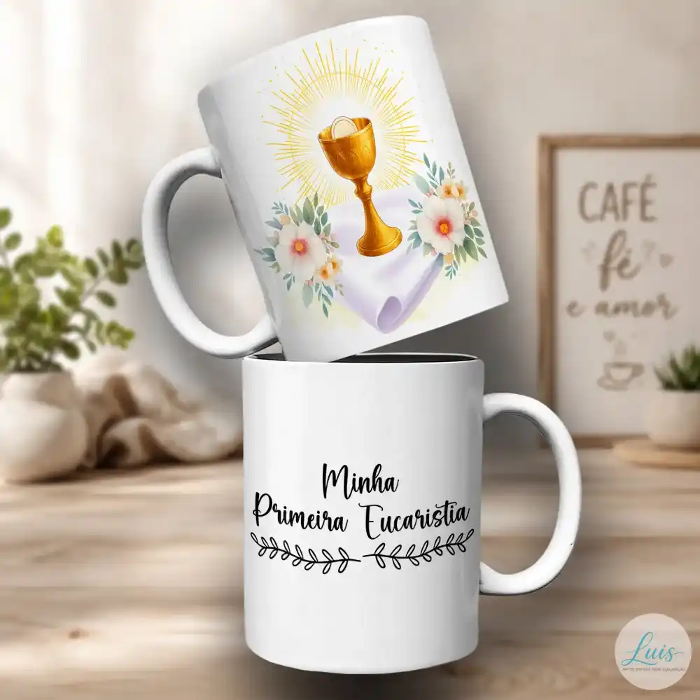 Arte Para Caneca Minha Primeira Eucaristia – Arquivo Digital Sublimação - Imagem 2