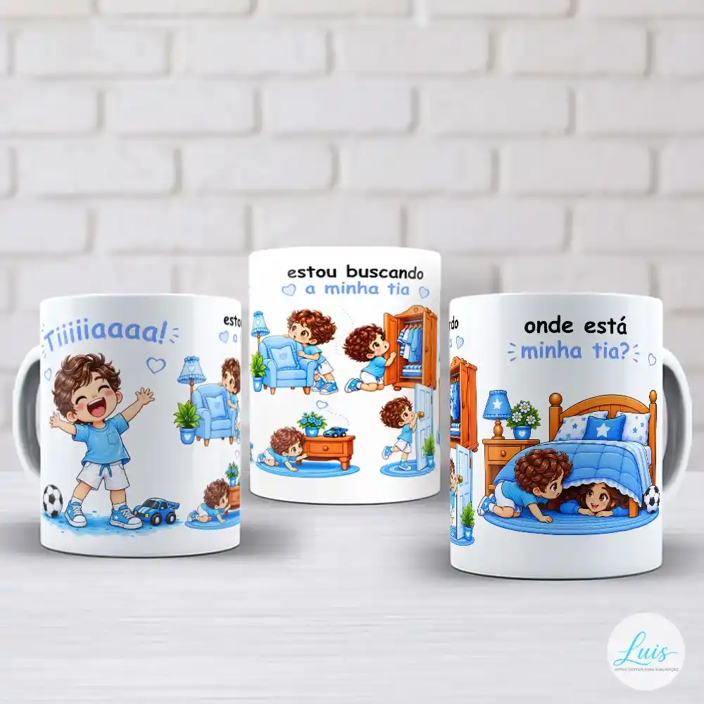Arte para Caneca Tia Onde Está Minha Tia (2 artes) – Arquivo Digital Sublimação - Imagem 5