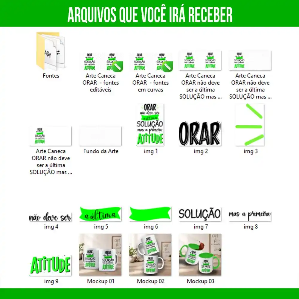 Arte para Caneca Frases Bíblicas – Arquivo Digital Sublimação - Imagem 4