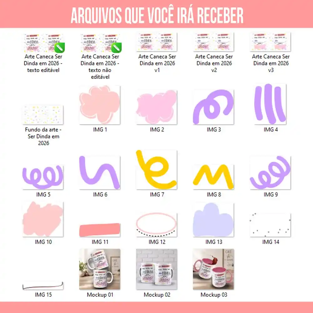 Arte para Caneca Ser Dindo e Ser Dinda em 2026 (2 artes) – Arquivo Digital Sublimação - Imagem 9