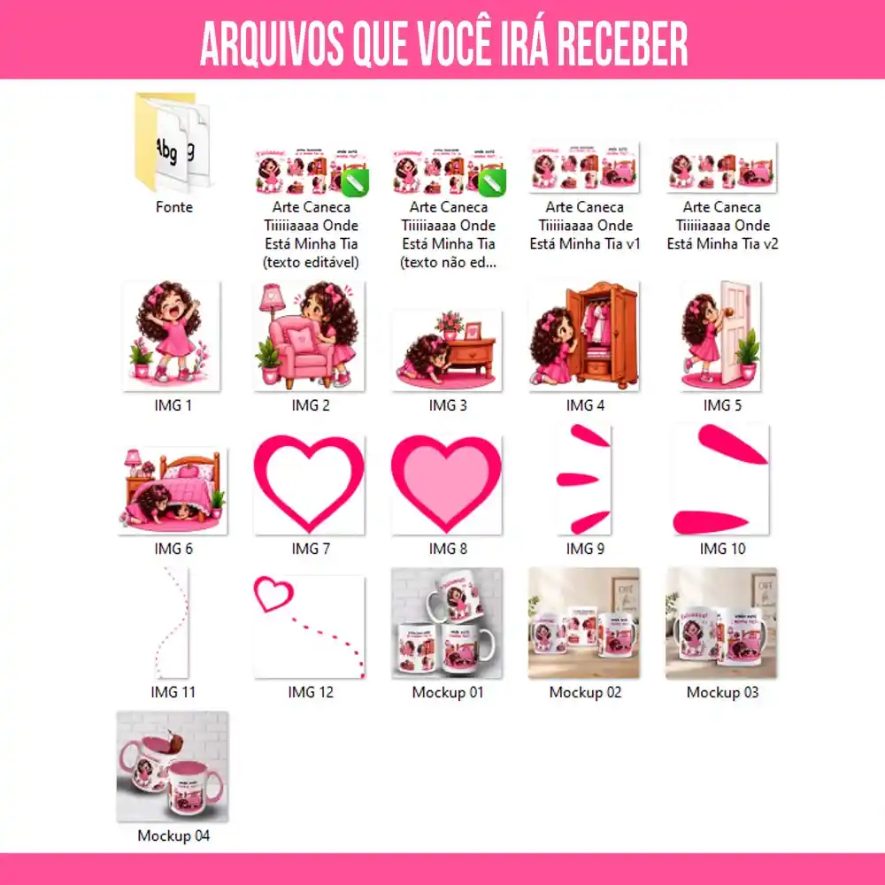 Arte para Caneca Tiiiiiaaaa Onde Está Minha Tia – Arquivo Digital Sublimação - Imagem 5