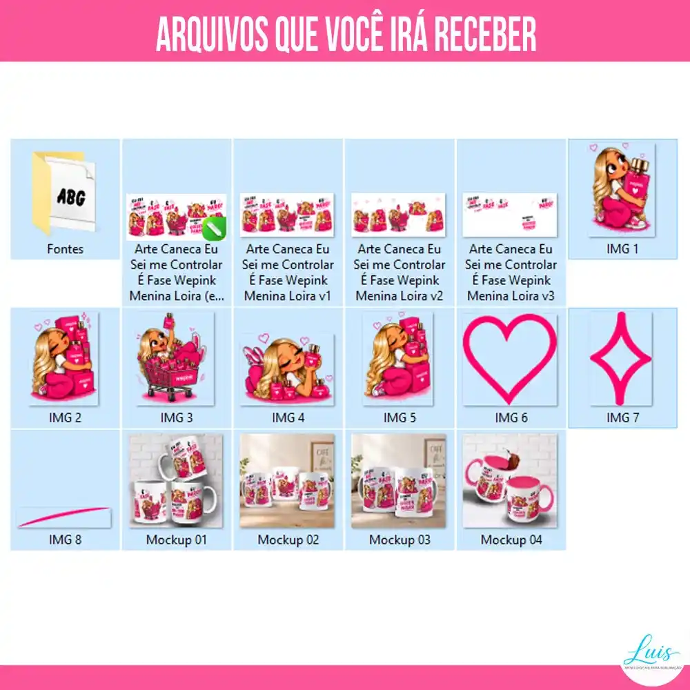 Arquivos da Arte para Caneca Eu Sei Me Controlar É Fase Wepink Menina