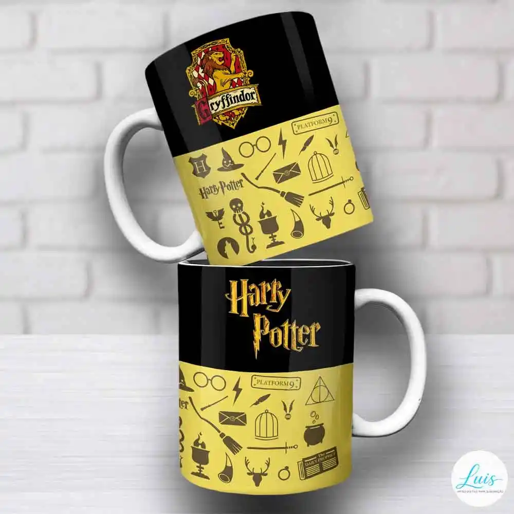 Arte para Caneca Harry Potter Gryffindor – Arquivo Digital Sublimação - Imagem 3