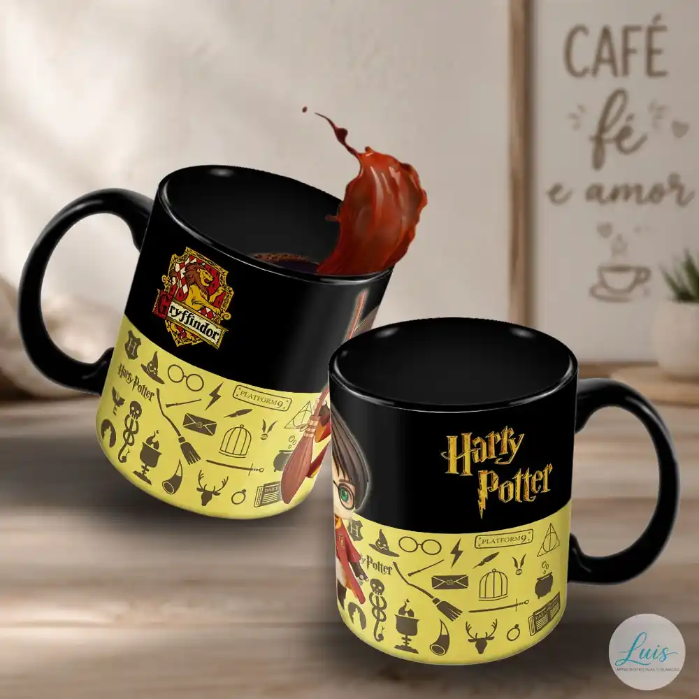 Arte para Caneca Harry Potter Gryffindor – Arquivo Digital Sublimação - Imagem 4